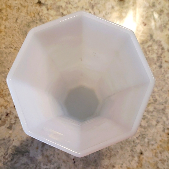 Vintage Milk Glass Grape Pattern Vase - Picture 3 of 4